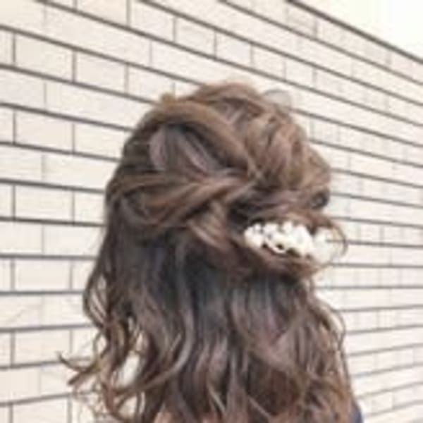 ヘアアレンジ×ハーフアップ