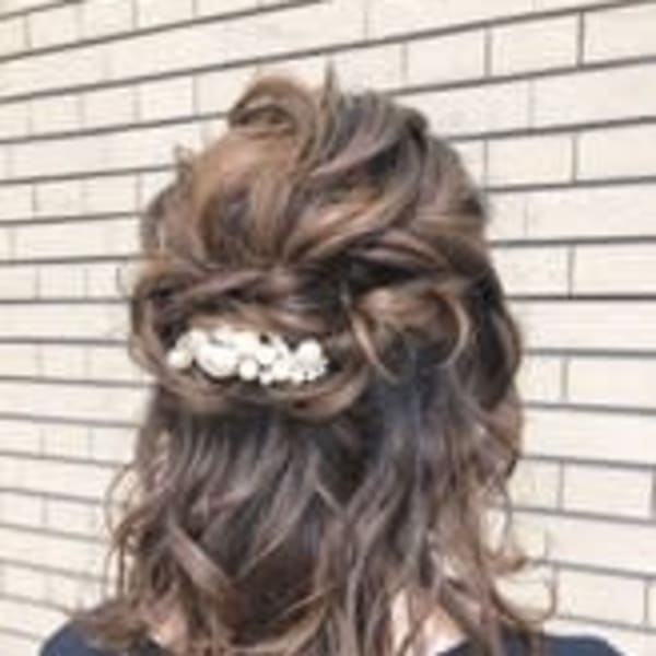 ヘアセット/ヘアアレンジ　ハーフアップ