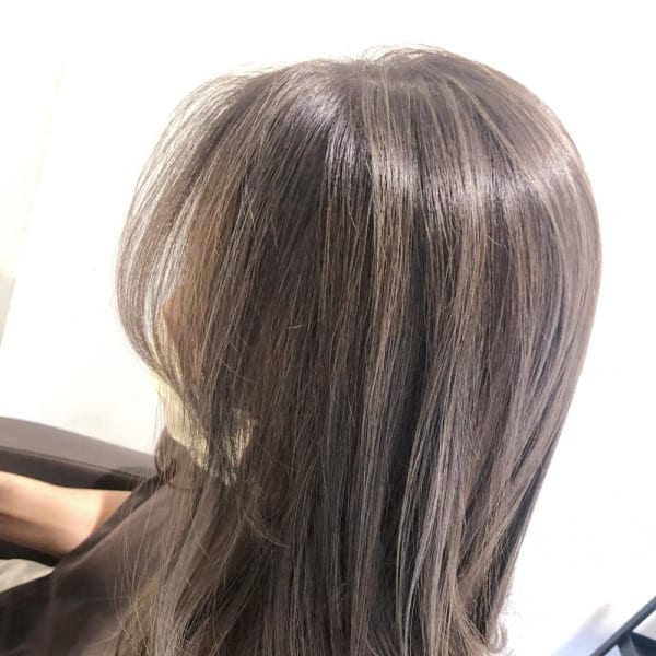 ブリーチ無し透明感カラー