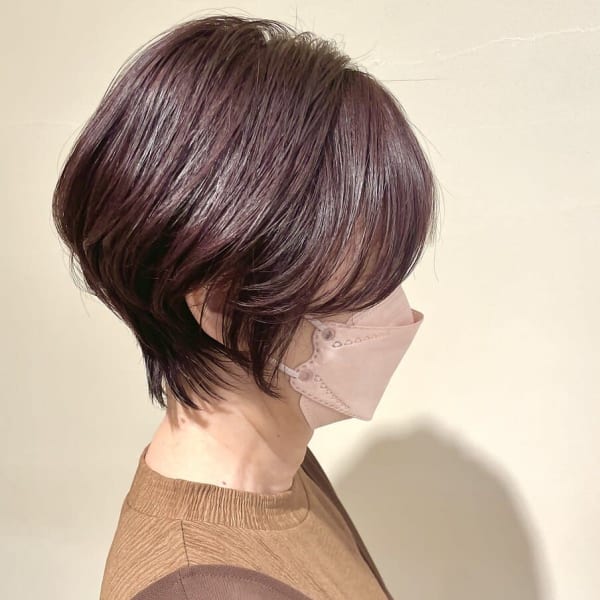 ひし形前下がりショート