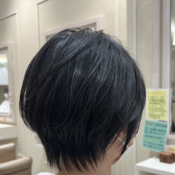 ひし形前下がりショート