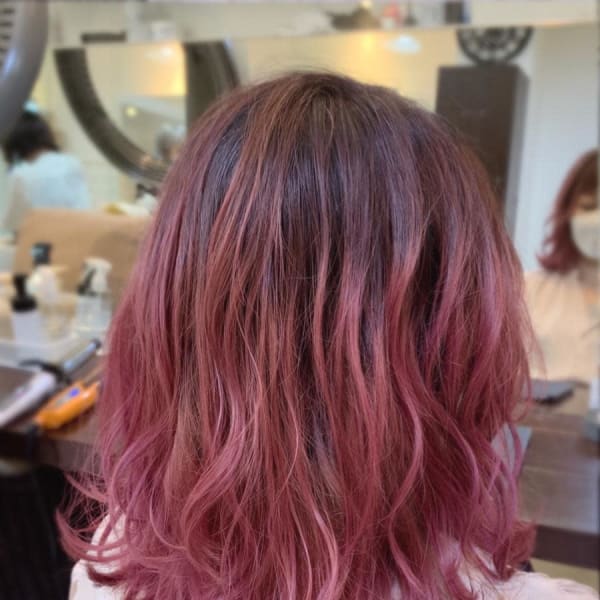 お出かけ前にヘアセット