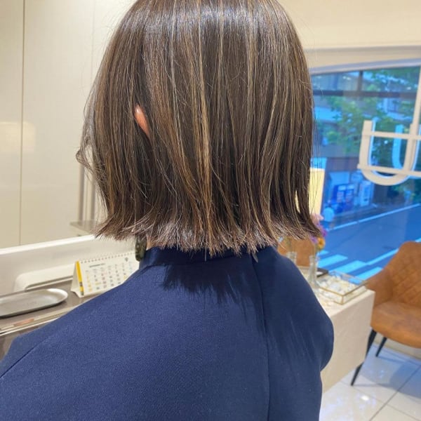 白髪ぼかしハイライト