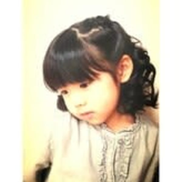 キッズハーフアップ