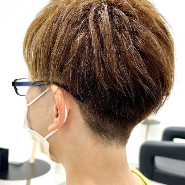 【RATIO 国分寺 渡邊陽平】刈り上げ白髪ぼかしベリショ2