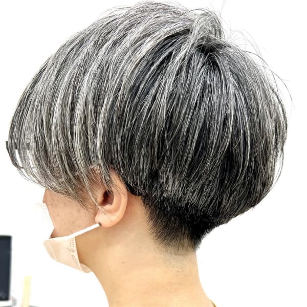 【RATIO 国分寺 渡邊陽平】グレイヘア刈り上げアシメ!