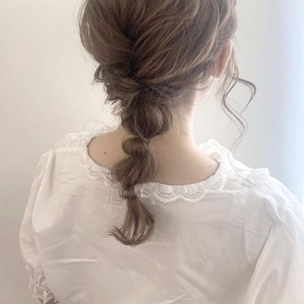 美髪/大人かわいい/こなれミディ/サンドベージュ