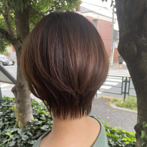 大人かわいい30代40代50代_ショートボブ