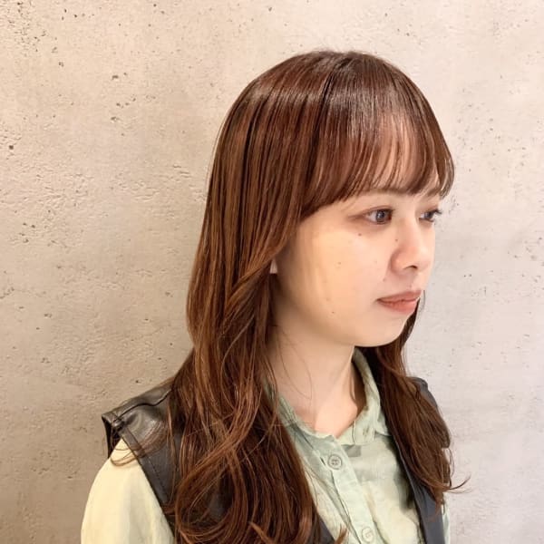 髪質改善トリートメント/レイヤーカット/ピンクベージュ