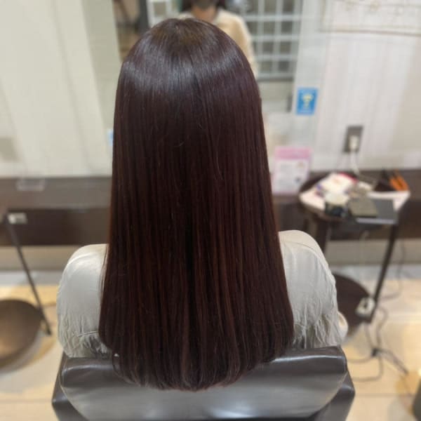 美髪・ボルドーカラー