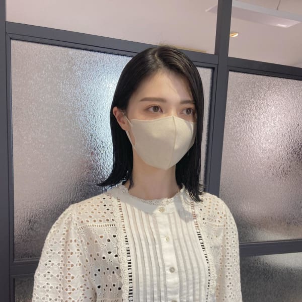 【YOKE】大人ボブ結べるボブロブ前髪なし暗髪ブルーアッシュ