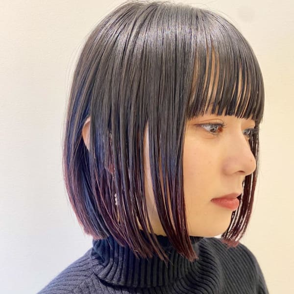 裾カラー ボルドーカラー