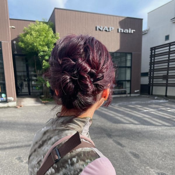 【ブリーチなし】チェリーレッド