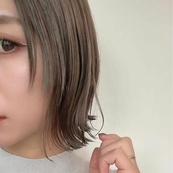 20代30代40代50代小顔ミディアム外ハネボブアッシュ