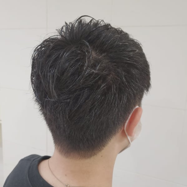 サッパリ短髪ショート×黒髪ジェル|サロン・ド・ヴォーグ