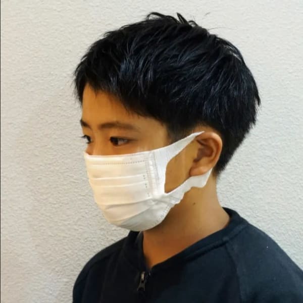 小学生キッズカット ナチュラルツーブロックスタイル10代