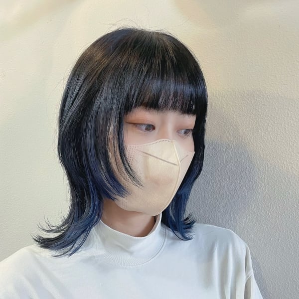 姫ウルフ×インナーカラー