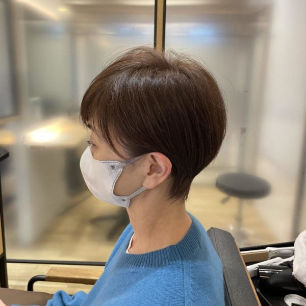 【篠原】大人世代向け耳かけショート白髪ぼかし