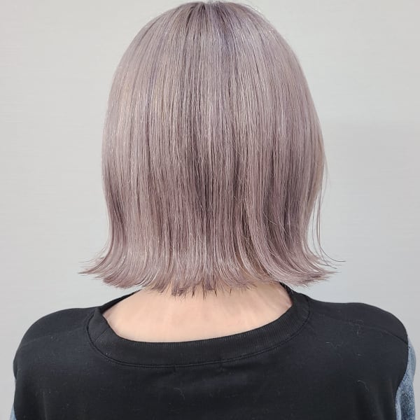 ブリーチ、ペールパープルカラー|エイムヘアメイク 舟入店