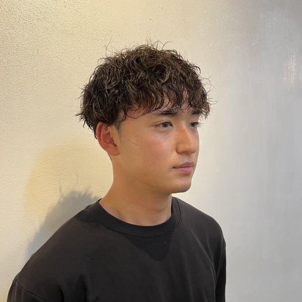 マッシュ×ツイストパーマ