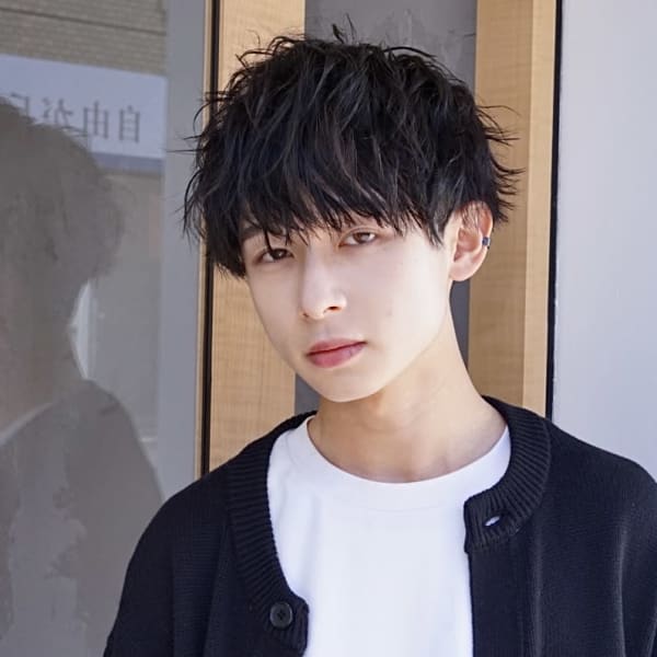 ツーブロック×波巻きパーマ|Nuii