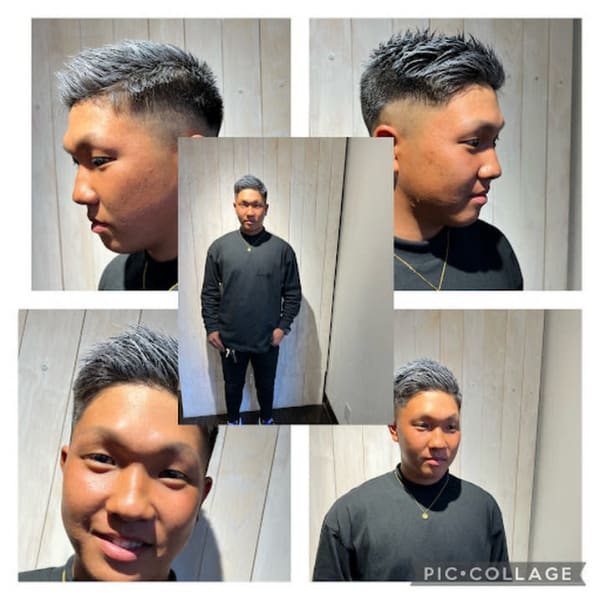 前下がりスキンフェード