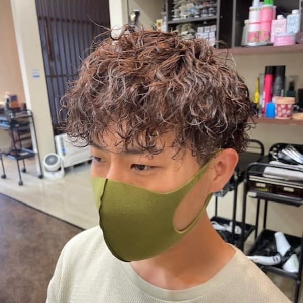 波巻きパーマ