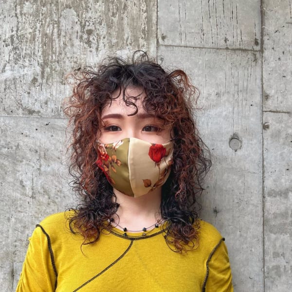 ハードパーマ　くるくるパーマ　ウルフカット　ボブパーマ