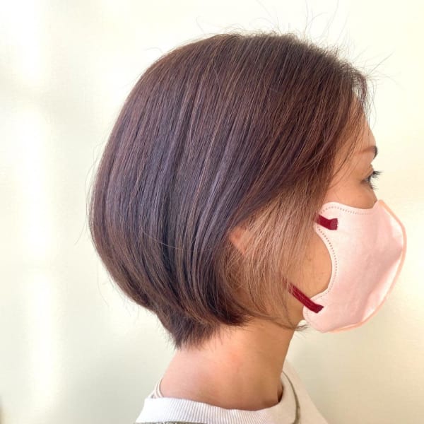 脱白髪染め大人のハイライト　グレイアッシュ