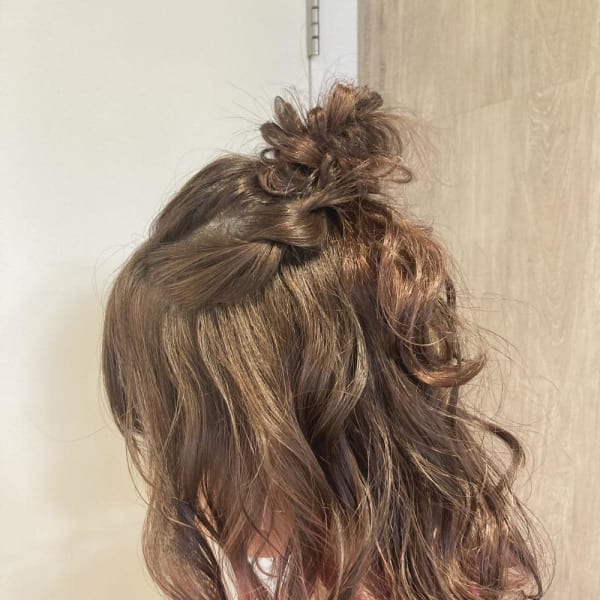 美髪/大人かわいい/こなれミディ/サンドベージュ