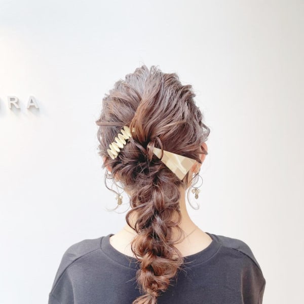 ヘアセット/ドレスヘア/卒業式/二次会/編み込み/編みおろし