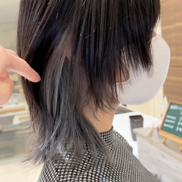 【石川 海斗】インナーカラー/シルバーアッシュ/ウルフ