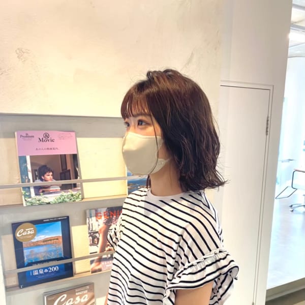 大人可愛い20代30代40代外/顔まわり/外ハネボブ