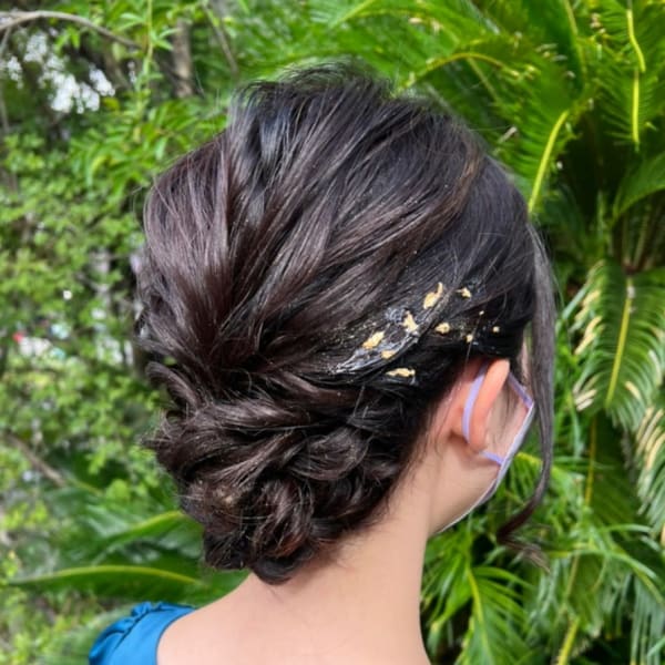 金箔ヘア　ヘアセット　成人式/結婚式