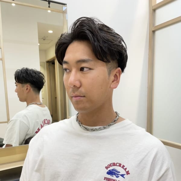 tocca 星 篤志 メンズ バーバー フェード パーマ