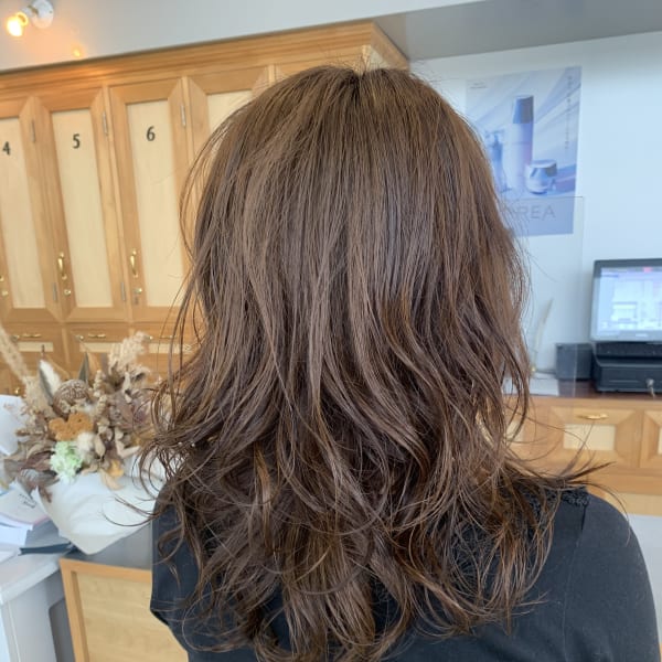 コテ巻き風デジタルパーマ