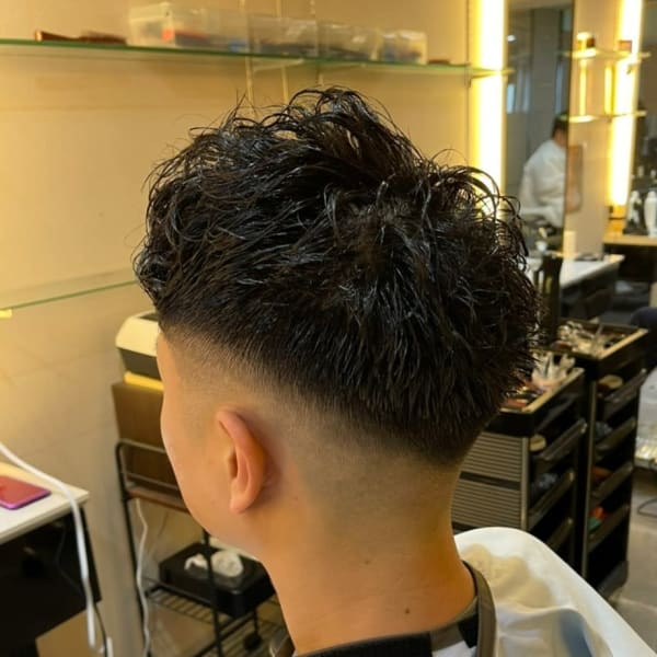 スキンフェード ツイストスパイラルパーマ