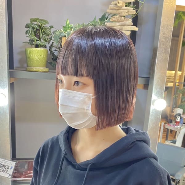 ミニボブ/顎ラインボブ/切りっぱなし