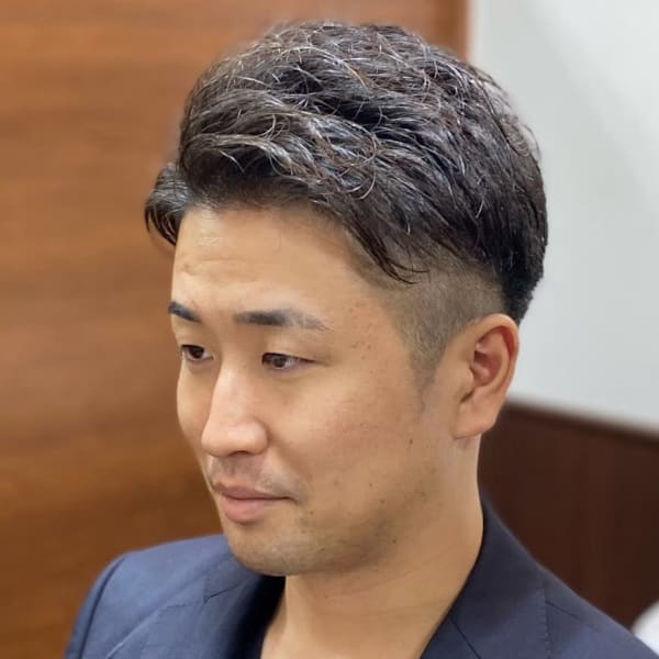 かき上げツーブロック/ビジネス/七三/刈り上げ/神保町