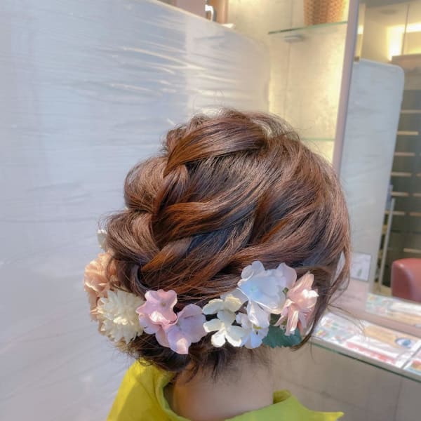 編み込みアレンジ