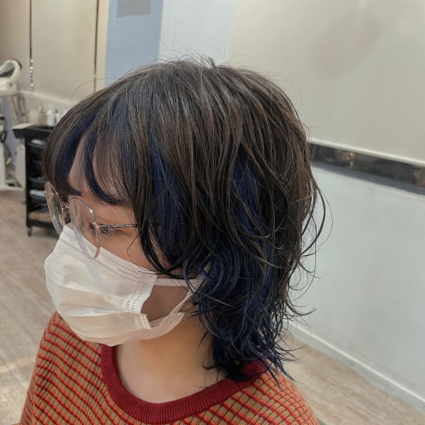 パーマウルフ×インナーカラー