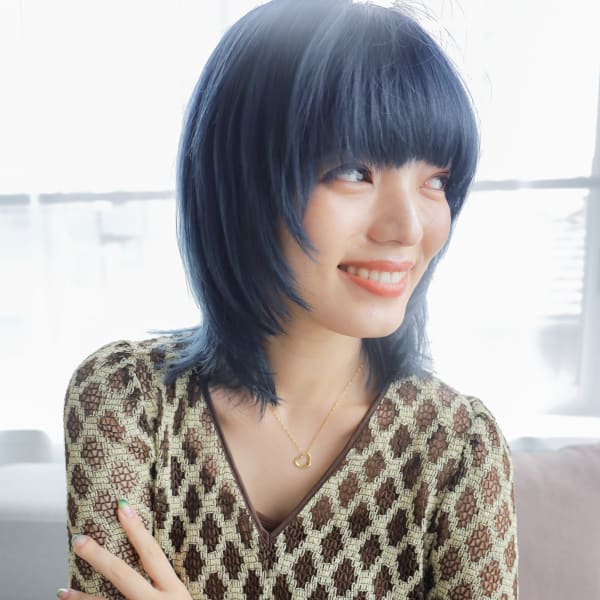 【tetote江坂】ボブウルフ×ブルーグレージュ