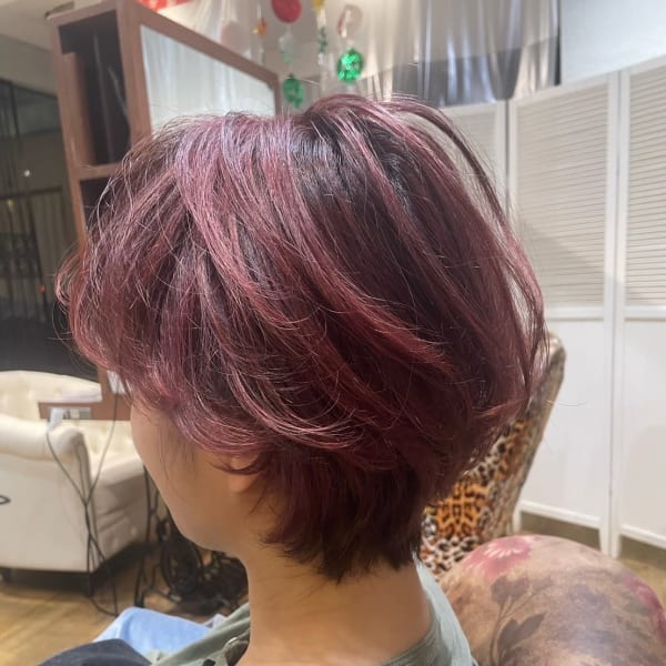 西梅田ボブ/グレージュ/白髪ぼかし【Attirer飯田裕之】