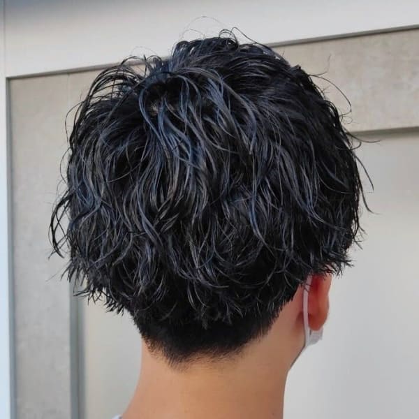 ツーブロックマッシュパーマ　　ツイストスパイラル