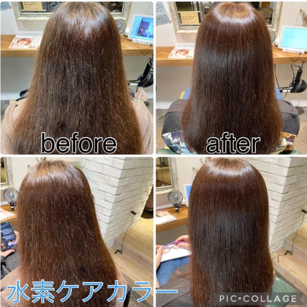 【超高濃度水素ケアカラーで白髪染め】|rodina