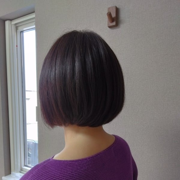 ピンク系の艶ボブ|oto.美容室