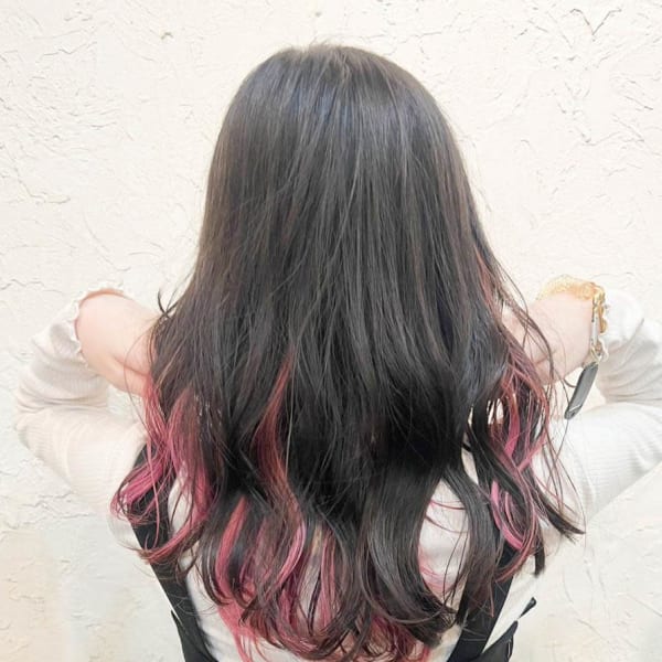 【flor 戸塚】*インナーカラー+ラズベリー×ブラック*