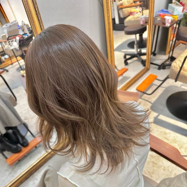 【レイヤースタイル】ネオウルフ×透明感ベージュ