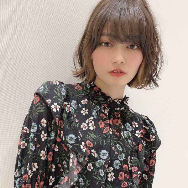 大人かわいいインナーカラーボブ|BELEA尾張旭店