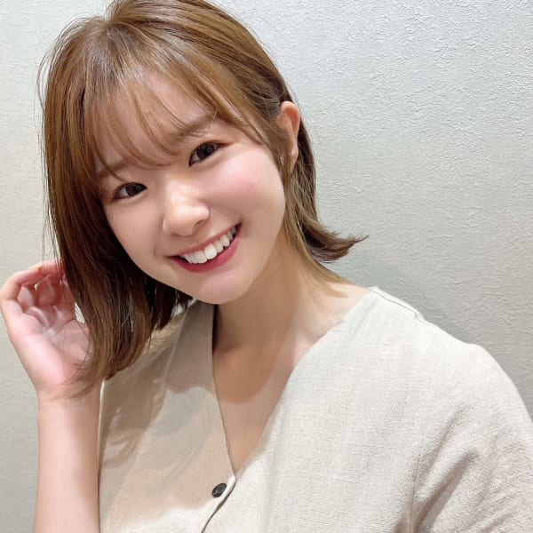 柔らか外ハネパーマ、切りっぱなしボブ|BELEA尾張旭店